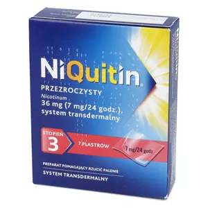 NiQuitin Przezroczysty 7 mg/24 h, system transdermalny, 7 plastrów