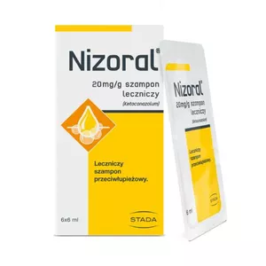 Nizoral 20 mg/g, szampon leczniczy, saszetki, 6 x 6 ml