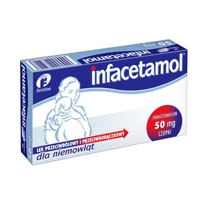 Infacetamol 50 mg, czopki dla niemowląt, 10 sztuk