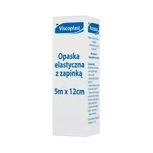 Viscoplast - opaska elastyczna z zapinką, 5 m x 12 cm, 1 sztuka