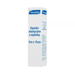 Viscoplast - opaska elastyczna z zapinką, 5 m x 15 cm, 1 sztuka