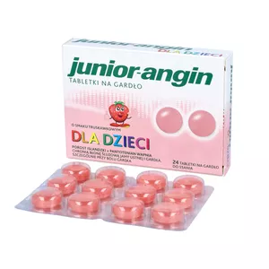 junior-angin dla dzieci - na gardło, tabletki do ssania, 24 sztuki