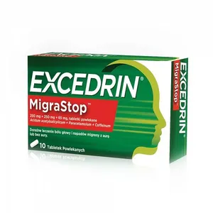 Excedrin Migrastop 250 mg + 250 mg + 65 mg, 10 tabletek powlekanych