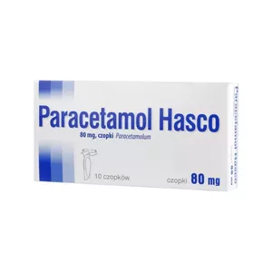 Paracetamol Hasco 80 mg, 10 czopków