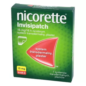 Nicorette Invisipatch 15 mg/16 h, system transdermalny, plaster, 7 sztuk