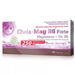 Olimp Chela-Mag B6 Forte - magnez wzbogacony witaminą B6, 250 mg, 60 kapsułek