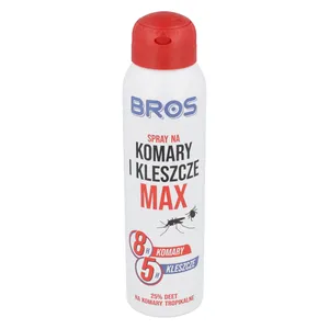 BROS - spray na komary i kleszcze MAX, 25% DEET, 90 ml