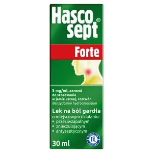 Hascosept Forte 3 mg/ml, aerozol do stosowania w jamie ustnej, 30 ml