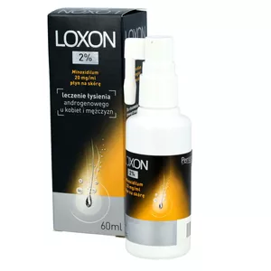 Loxon 2%, 20 mg/ml, płyn na skórę, 60 ml