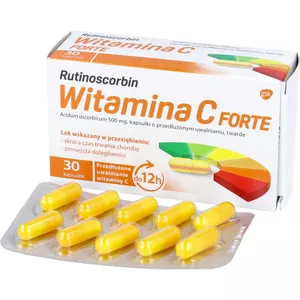 Rutinoscorbin Witamina C Forte 500 mg, 30 kapsułek