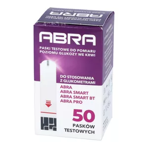 ABRA - paski testowe do pomiary stężenia glukozy we krwi, 50 sztuk