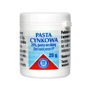 Pasta cynkowa 25%, pasta na skórę, 20 g