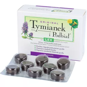 Tymianek i Podbiał, 100 mg + 100 mg, 24 pastylki do ssania