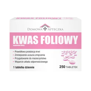 Domowa Apteczka kwas foliowy 400 mg, 250 tabletek