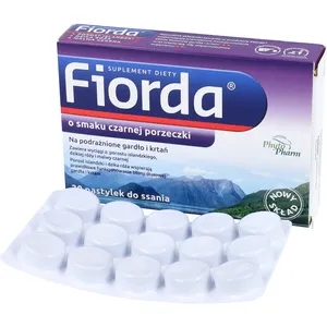 Fiorda, smak czarnej porzeczki, 30 pastylki do ssania