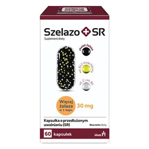 Szelazo + SR żelazo, 60 kapsułek o przedłużonym uwalnianiu (SR)
