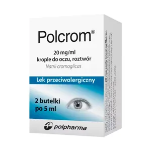Polcrom 20 mg/ml, krople do oczu, 2 x 5 ml