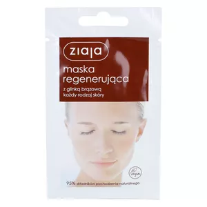 ziaja - maska regenerująca z glinką brązową, do każdego rodzaju skóry, 7 ml