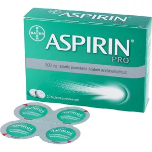 Aspirin Pro 500 mg, 20 tabletek powlekanych