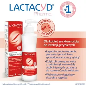 LACTACYD® Pharma - płyn do higieny intymnej o właściwościach przeciwgrzybiczych, 250 ml