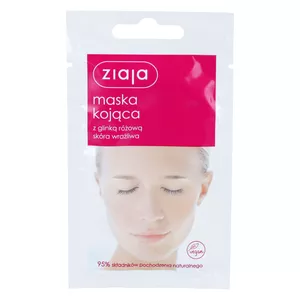 ziaja - maska kojąca z glinką różową, skóra wrażliwa, 7 ml