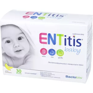 ENTitis baby, smak bananowy, 30 saszetek