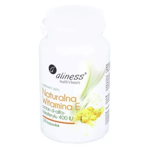 Aliness, naturalna witamina E 400, 100 kapsułek