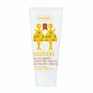 ziaja maziajki - pasta do zębów z fluorem dla dzieci 6+, zęby mleczne i zęby stałe, 50 ml