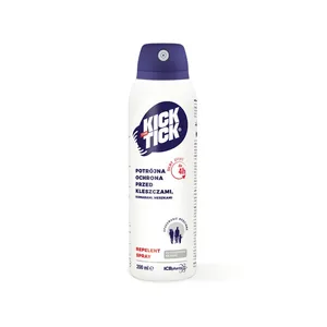 KICK THE TICK Max Repelent Plus - spray przeciw kleszczom, komarom i meszkom, 200 ml