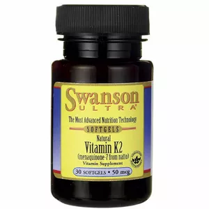Swanson Natural Vitamin K2 - naturalna witamina K2, kapsułki 50 mcg, 30 sztuk