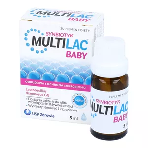 Multilac Baby Synbiotyk (probiotyk + prebiotyk), krople, 5 ml