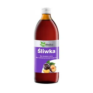 EkaMedica - sok ze śliwki 100%, poprawia perystaltykę jelit i ułatwia wypróżnianie, 500 ml