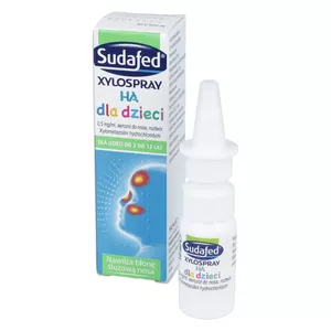 Sudafed XyloSpray HA dla dzieci 0,5 mg/ ml, aerozol do nosa, 2-12 lat, 10 ml