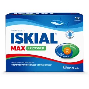 Iskial Max + Czosnek, 120 kapsułek