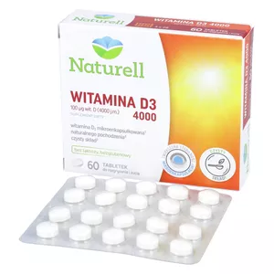 Naturell Witamina D3 4000 - tabletki do ssania, 60 sztuk