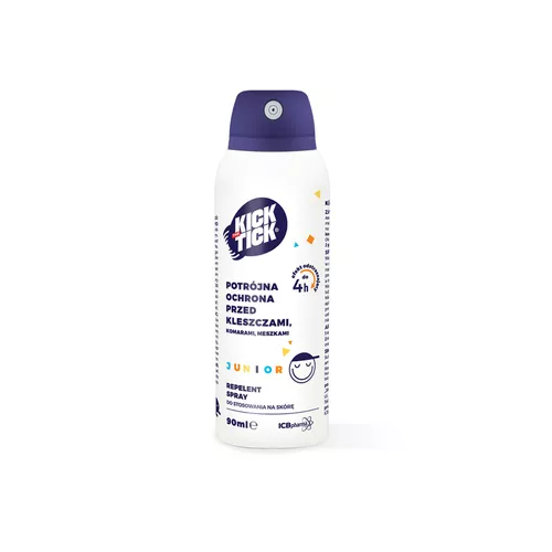 ICB PHARMA - Kick The Tick Max Repelent Plus, aerozol przeciw komarom, meszkom i kleszczom, 90 ml