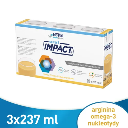 Impact Oral smak waniliowy - płyn, 237 ml, 3 sztuki