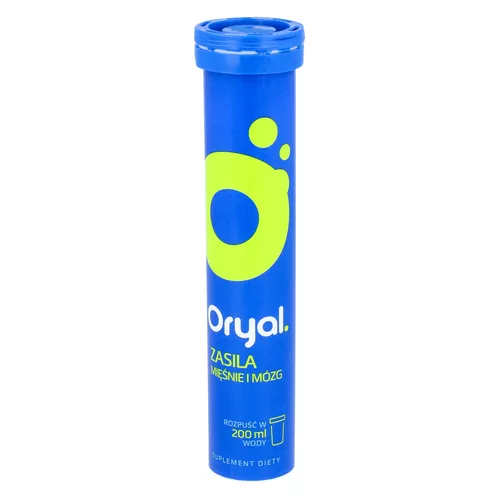 Oryal, smak limonkowo-cytrynowy, 20 tabletek musujących