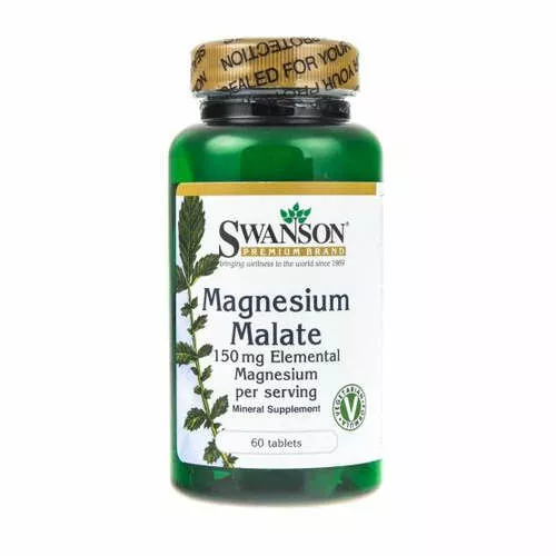 SWANSON Magnesium Malate - jabłczan magnezu 150 mg, tabletki, 60 sztuk
