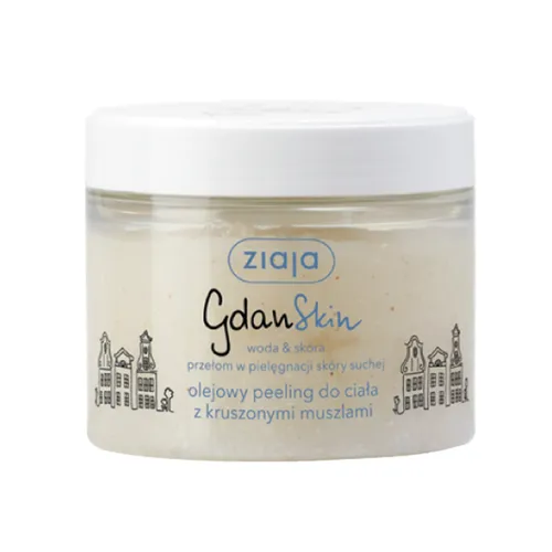 ziaja GdanSkin - peeling do ciała olejowy z kruszonymi muszlami, 300 ml