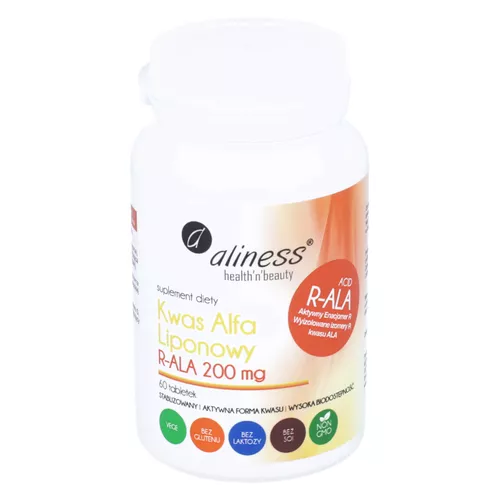 Aliness Kwas alfa liponowy R-ALA, 60 tabletek