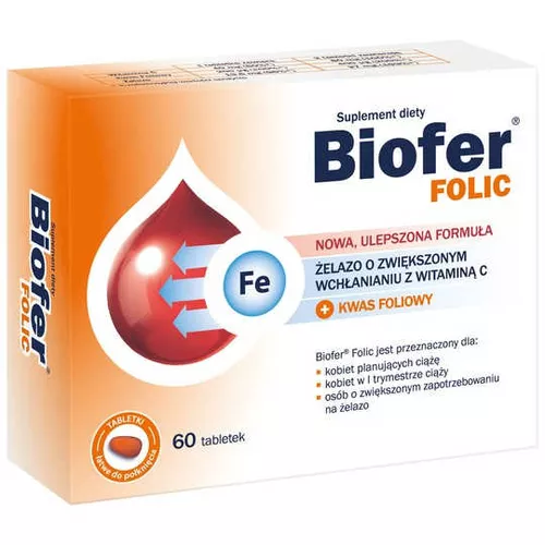 Biofer Folic - tabletki, 60 sztuk