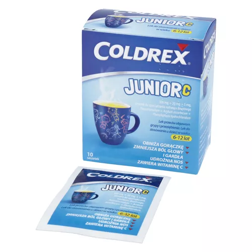 Coldrex Junior C 300 mg + 20 mg + 5 mg, 10 saszetek