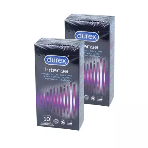ZESTAW: 2 x Durex Intense - prezerwatywy, 10 sztuk