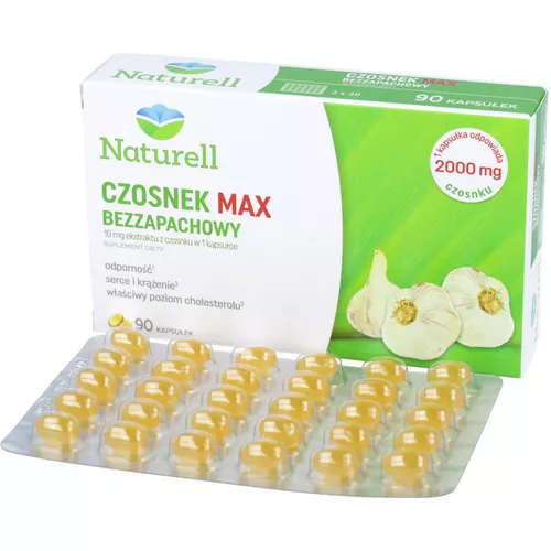 Naturell Czosnek MAX bezzapachowy, 90 kapsułek