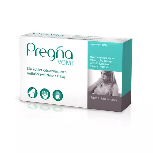 Pregna VOMI, 16 gum do żucia bez cukru
