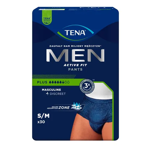 TENA Men Pants Plus - męska bielizna chłonna S/M, 30 sztuk