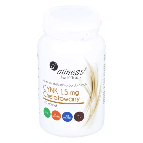 Aliness Cynk Chelatowany 15 mg, 100 tabletek