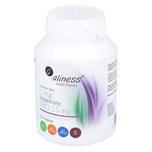 Aliness Cynk organiczny TRIO, 100 tabletek
