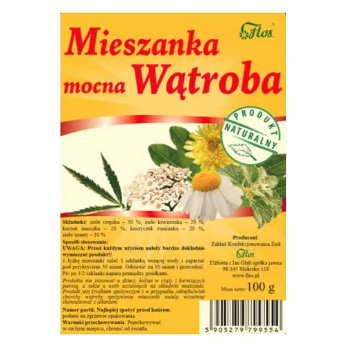 Flos - mocna wątroba, mieszanka ziołowa, 100 g